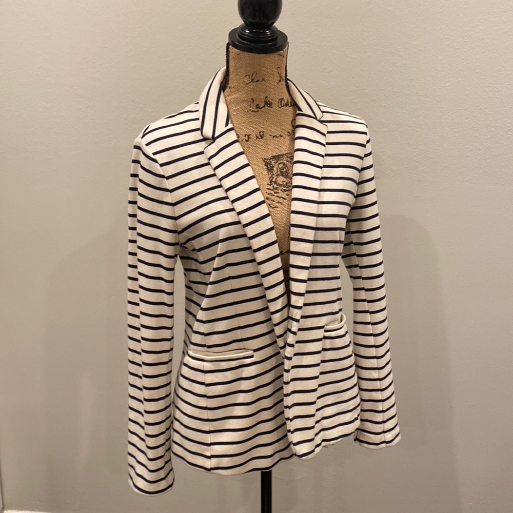 Navy striped blazer